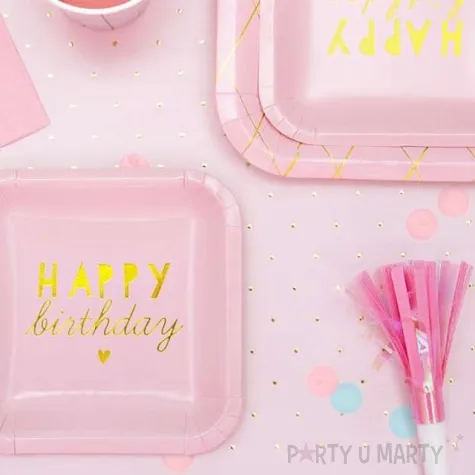 trabki papierowe horn fredzle rozowe partydeco 6 szt