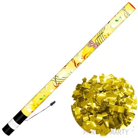 tuba elektryczna konfetti paski zloty triplex 90 cm