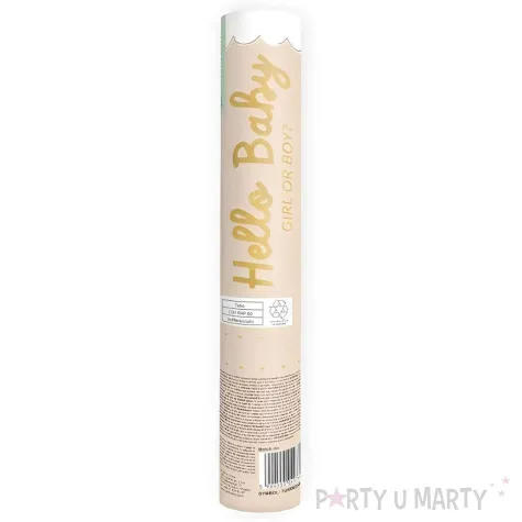 tuba strzelaj ca konfetti girl or boy ch opiec niebieski partydeco 20 cm