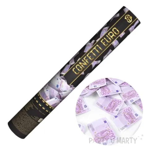 tuba strzelajaca konfetti banknoty 500 euro 40 cm godan