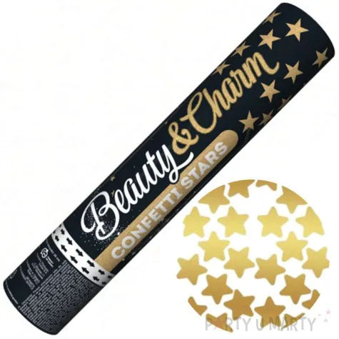 tuba strzelajaca konfetti gwiazdki zloty godan 30 cm