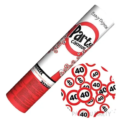 tuba strzelajaca konfetti kolka 40 urodziny traffic birthday funny fashion 20 cm