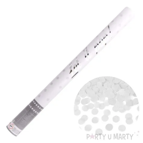tuba strzelajaca konfetti kolka bialy amscan 60 cm