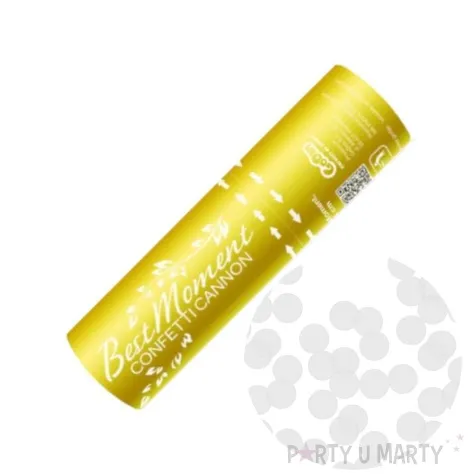 tuba strzelajaca konfetti kolka bialy godan 15 cm