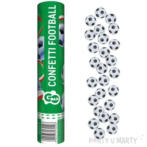 tuba strzelajaca konfetti kolka pilka nozna bialo czarne godan 30 cm