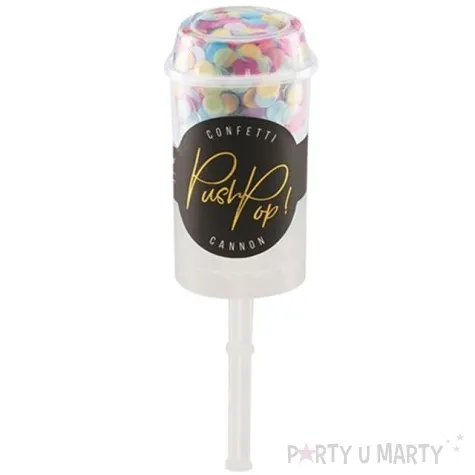tuba strzelajaca konfetti kolka push pop mix partydeco 18 cm