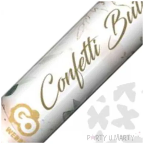 tuba strzelajaca konfetti motylki bialy godan 30 cm