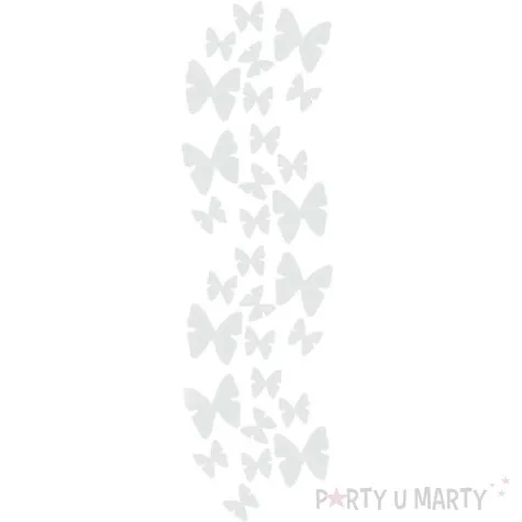 tuba strzelajaca konfetti motylki bialy godan 60 cm