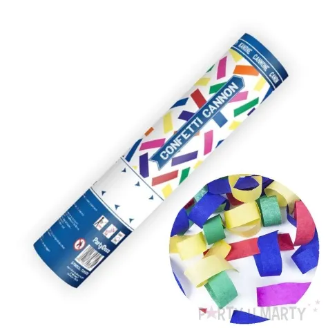 tuba strzelajaca konfetti paski mix partydeco 20 cm