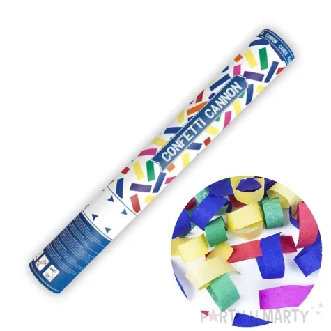 tuba strzelajaca konfetti paski mix partydeco 40 cm