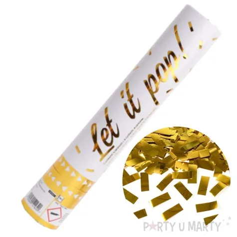 tuba strzelajaca konfetti paski zloty amscan 28 cm