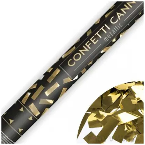 tuba strzelajaca konfetti paski zloty partydeco 60 cm