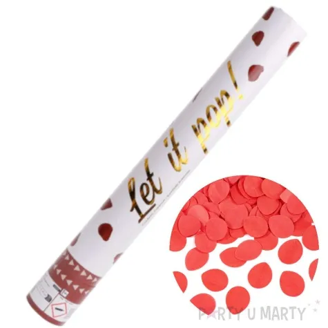 tuba strzelajaca konfetti platki roz czerwony amscan 40 cm