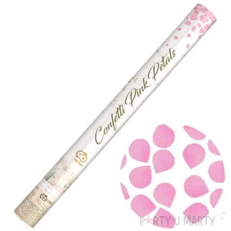 tuba strzelajaca konfetti platki roz rozowy jasny 60 cm godan