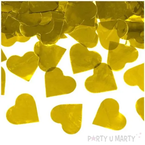 tuba strzelajaca konfetti serca zloty partydeco 60 cm