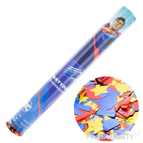 tuba strzelajaca konfetti superman party factory 40 cm