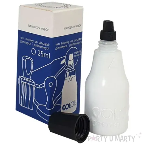 tusz do stempli kolory swiata bialy wodny 25 ml colop