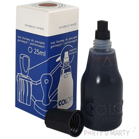 tusz do stempli kolory swiata brazowy wodny 25 ml colop