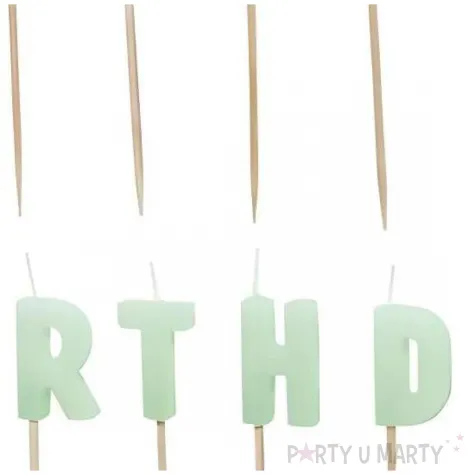 urodzinowe swieczki na tort napis happy birthday szalwiowe 13 szt