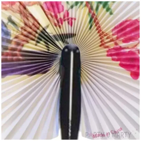 wachlarz papierowy kwiat wisni bialy 21 x 23 cm