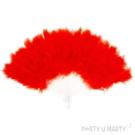 wachlarz piora czerwony partytino