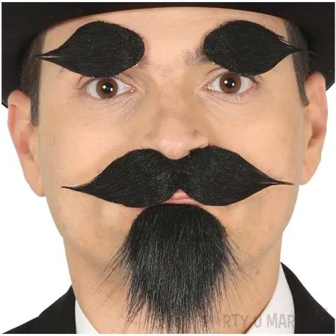 wasy party zarost i brwi czarny guirca