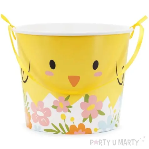 wiaderka na cukierki wielkanoc kurczak i zajac partydeco 14 cm 2 szt