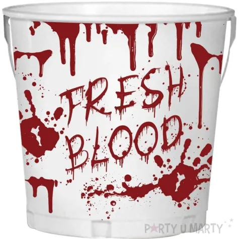 wiaderko cooler fresh blood bialy czerwony guirca 19 x 23 cm