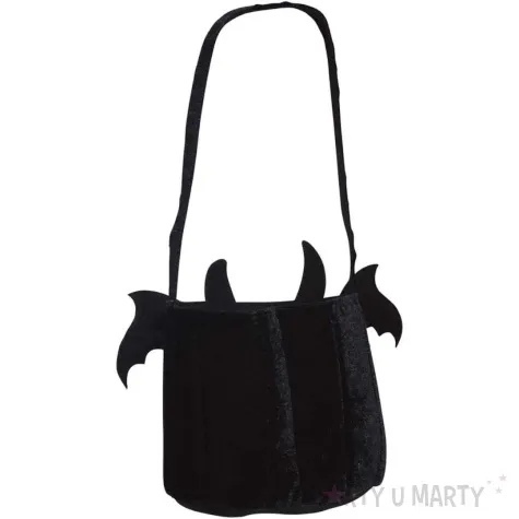 wiaderko na cukierki nietoperz czarny guirca 25 cm