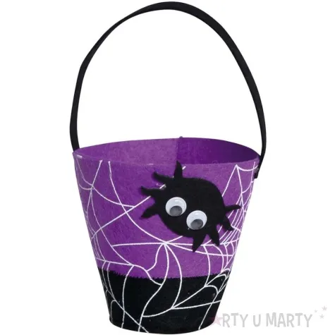 wiaderko na cukierki pajak fioletowy guirca 25 cm