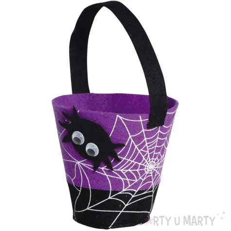 wiaderko na cukierki pajak fioletowy guirca 25 cm