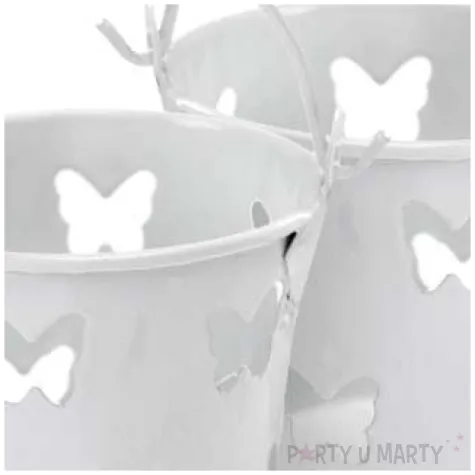 wiaderko na upominki elegant butterfly biale godan 2 szt