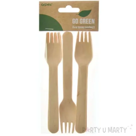 widelce drewniane classic eko naturalne arpex 8 szt