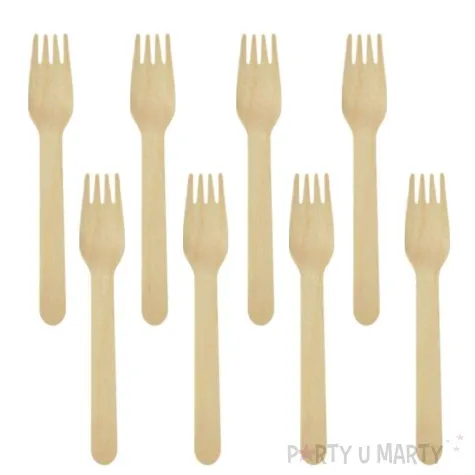 widelce drewniane classic eko naturalne arpex 8 szt