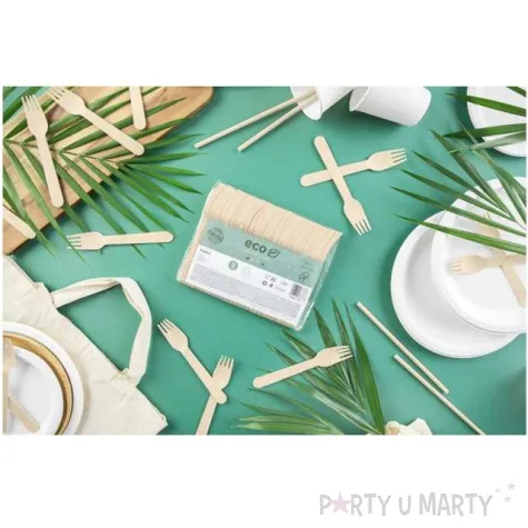 widelce drewniane ekologiczne partydeco 15 5 cm 100szt