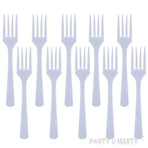 widelce plastikowe amscan niebieskie pastelowe 16 cm 10 szt