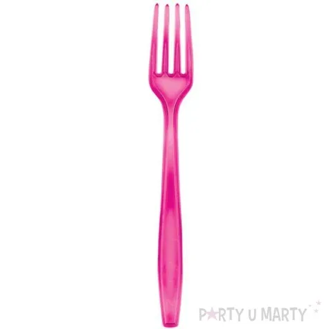 widelce plastikowe premium goldplast fuksja 19 cm 10 szt