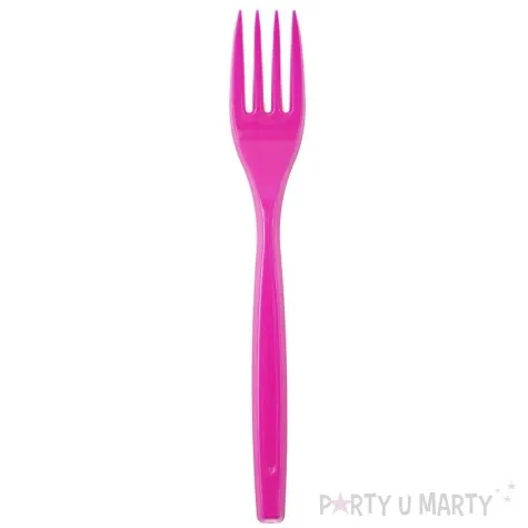 widelce plastikowe soczyste kolory rozowy arpex 6 szt