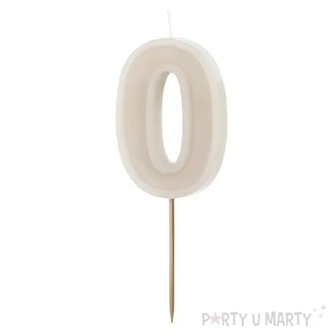 wieczka na tort cyfra 0 be owy partydeco 10 cm