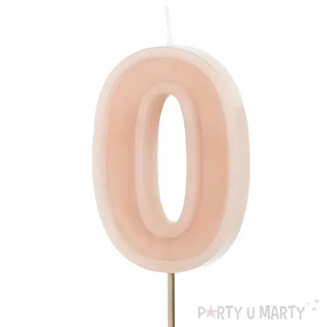 wieczka na tort cyfra 0 brudny r partydeco 10 cm