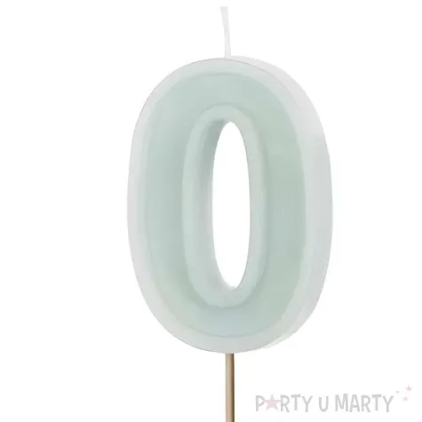 wieczka na tort cyfra 0 mi towy jasny partydeco 10 cm