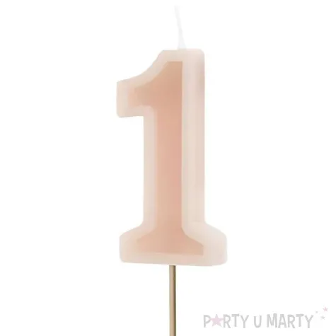 wieczka na tort cyfra 1 brudny r partydeco 10 cm