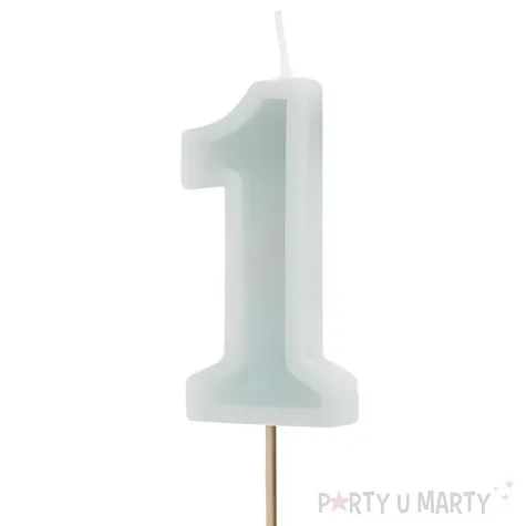 wieczka na tort cyfra 1 mi towy jasny partydeco 10 cm