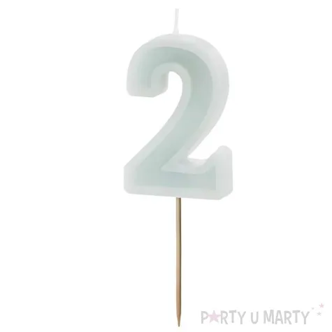 wieczka na tort cyfra 2 mi towy jasny partydeco 10 cm