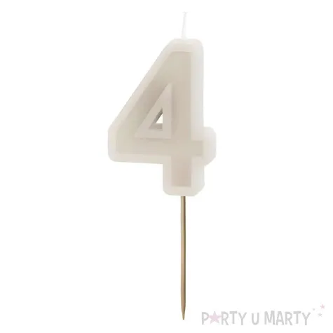 wieczka na tort cyfra 4 be owy partydeco 10 cm