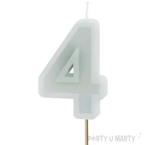 wieczka na tort cyfra 4 mi towy jasny partydeco 10 cm