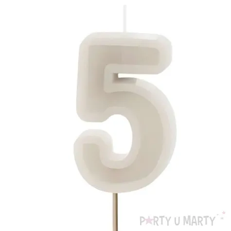 wieczka na tort cyfra 5 be owy partydeco 10 cm