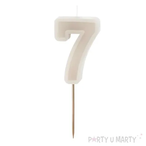 wieczka na tort cyfra 7 be owy partydeco 10 cm