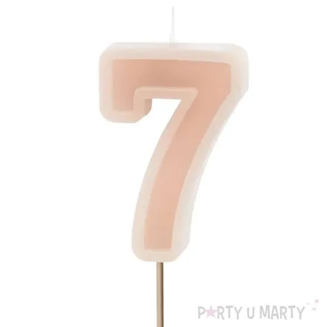 wieczka na tort cyfra 7 brudny r partydeco 10 cm