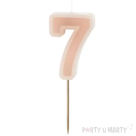 wieczka na tort cyfra 7 brudny r partydeco 10 cm